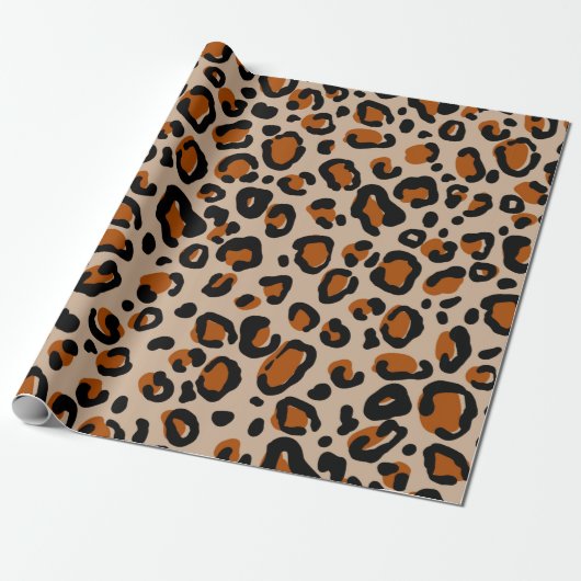 Leopard-Pelzmuster Geschenkpapier (Ungerollt)