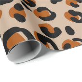 Leopard-Pelzmuster Geschenkpapier (Rolleneckpunkt)