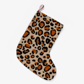 Leopard-Pelzmuster Kleiner Weihnachtsstrumpf (Vorderansicht (hängend))