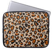 Leopard-Pelzmuster Laptopschutzhülle (Vorderseite)