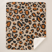 Leopard-Pelzmuster Sherpadecke (Vorderseite)