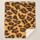 Leopard-Pelzmuster Sherpadecke (Vorderseite)