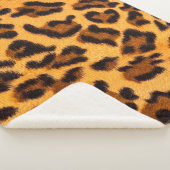 Leopard-Pelzmuster Sherpadecke (3/4)