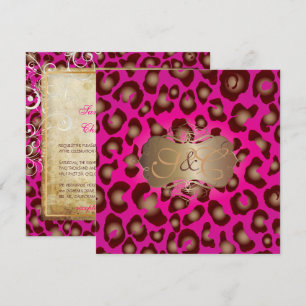 LEOPARD/PERLMUSTER/RETRO/DIY HINTERGRUND EINLADUNG