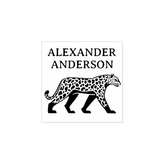Leopard Personalisieren Gummistempel (Prägung)