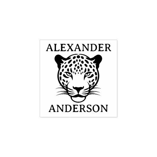Leopard Personalisieren Gummistempel (Prägung)