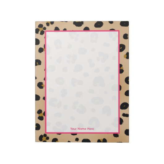 Leopard Personalisiert Notepad Notizblock (Rotiert)