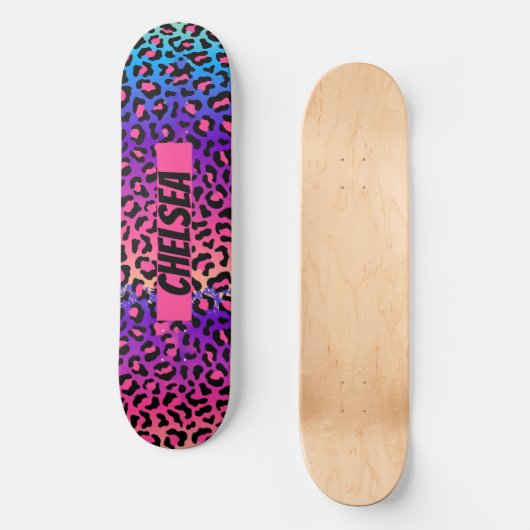 Leopard Personalisiert Skateboard Deck (Vorderseite)