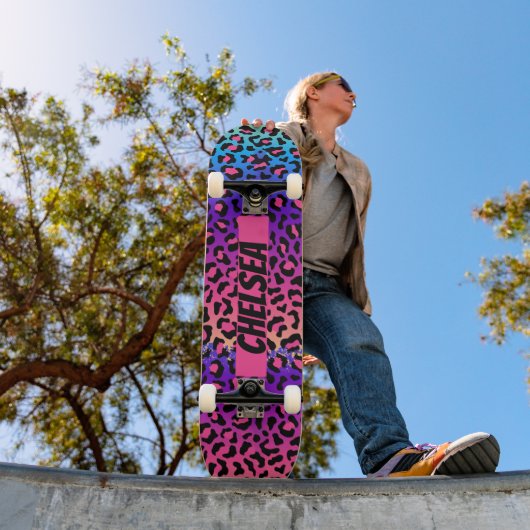 Leopard Personalisiert Skateboard Deck (Außen 1)