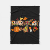 Leopard Pilgrim Hat Fall Erntedank G Fleecedecke (Vorderseite)