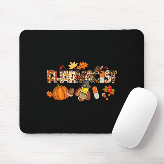 Leopard Pilgrim Hat Fall Erntedank G Mousepad (Mit Mouse)