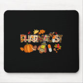 Leopard Pilgrim Hat Fall Erntedank G Mousepad (Vorne)