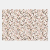 Leopard Pink Bow Birthday Geschenkpapier Set (Vorderseite 2)