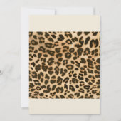 Leopard Pink Bow Girl Baby Birth Ankündigung (Rückseite)