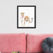 Leopard Pink Bow Leinwanddruck (Insitu (Wohnzimmer))