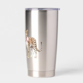 Leopard Pink Bow Thermobecher (Links)