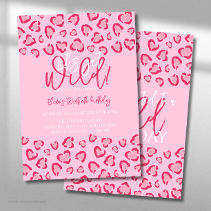 Leopard Pink Geburtstag Stilvoller Tierdruck Party Einladung