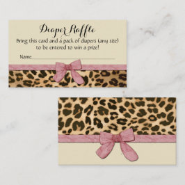Leopard Pink Girl Duschkabine Windelwanne Windelwa Visitenkarte