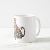 Leopard Pink Kokette Bogen Mädchen Sublimationskun Kaffeetasse (VorderseiteRechts)