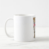 Leopard Pink Kokette Bogen Mädchen Sublimationskun Kaffeetasse (Links)