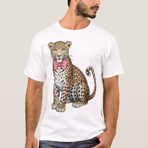 Leopard Pink Kokette Bogen Mädchenhaft Sublimation T-Shirt