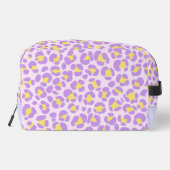 Leopard Pink Lila Gelb Personalisiert Waschbeutel (Rückseite)