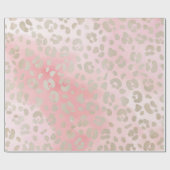 Leopard Pink Muster Geschenkpapier (Flach)