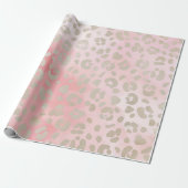 Leopard Pink Muster Geschenkpapier (Ungerollt)