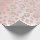 Leopard Pink Muster Geschenkpapier (Ecke)