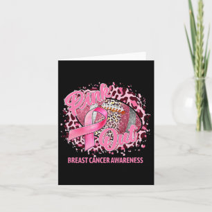Leopard Pink Out Footbyll bekämpfen Brustkrebs Awa Karte