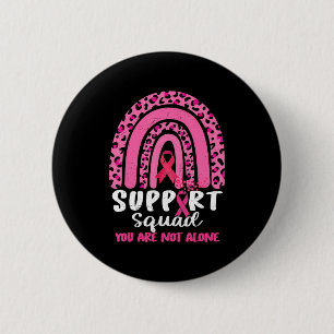 Leopard Pink Rainbow Support Squad Brustkrebs A Button