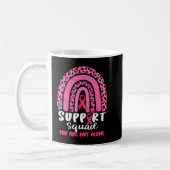 Leopard Pink Rainbow Support Squad Brustkrebs A Kaffeetasse (Links)