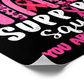 Leopard Pink Rainbow Support Squad Brustkrebs A Poster (Ecke)