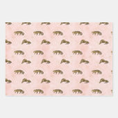 Leopard Pink und Gold Dschungel Muster Geschenkpapier Set (Vorderseite)