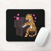 Leopard Playing Ano Valentines Day Funny Leopard Mousepad (Mit Mouse)