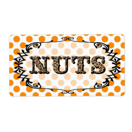 Leopard Polka Dot Nuts Food Label