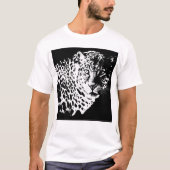 Leopard Pop Art Template Moderne Mens T-Shirt (Vorderseite)