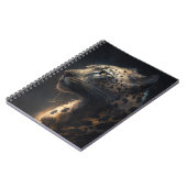 Leopard Portrait Animal Nature Dark Paint Notizblock (Linke Seite)