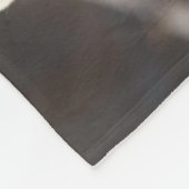 Leopard-Portrait Fleecedecke (Ecke)