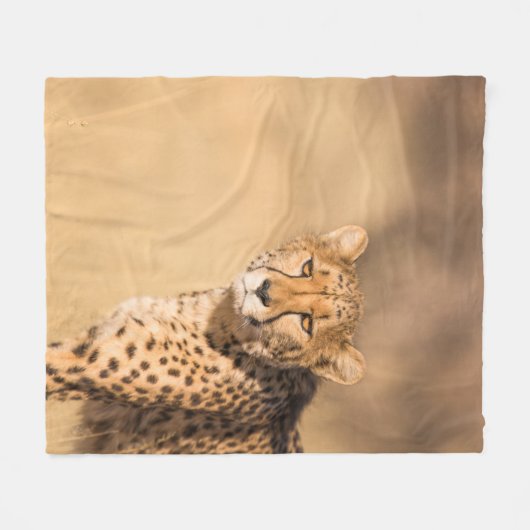 LEOPARD PORTRAIT FLEECEDECKE (Vorderseite (Horizontal))