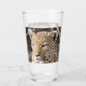 Leopard-Portrait-Foto Glas (Vorderseite)