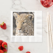 Leopard-Portrait-Foto Serviette (Beispiel)