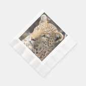 Leopard-Portrait-Foto Serviette (Ecke)