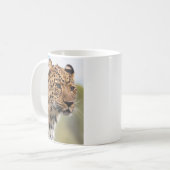 Leopard Portrait Kaffeetasse (Vorderseite Links)