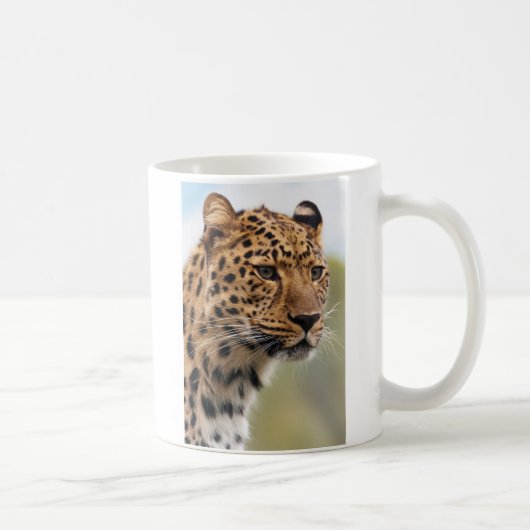 Leopard Portrait Kaffeetasse (Rechts)