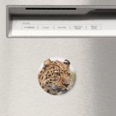 Leopard Portrait Magnet (In Situ (Geschirrspüler))