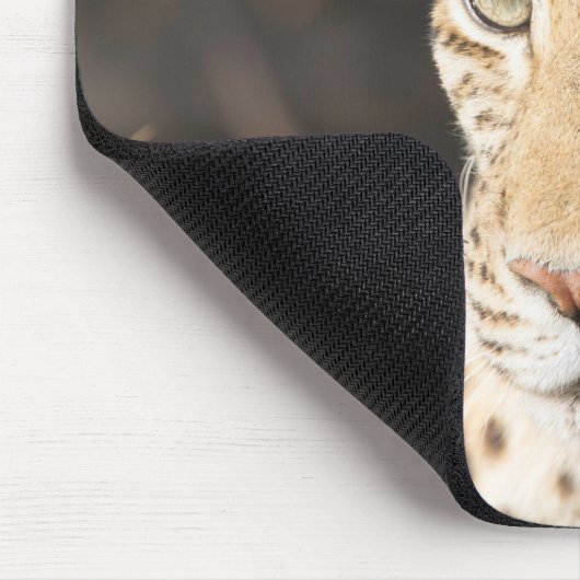 Leopard-Portrait Mousepad (Ecke)