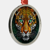 Leopard-Portrait Ornament Aus Metall (Rechts)