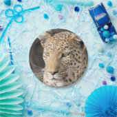 Leopard-Portrait Pappteller (Party)