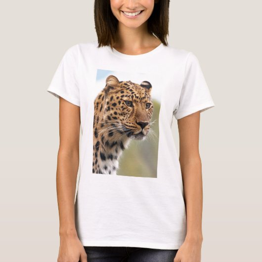 Leopard Portrait T-Shirt (Vorderseite)